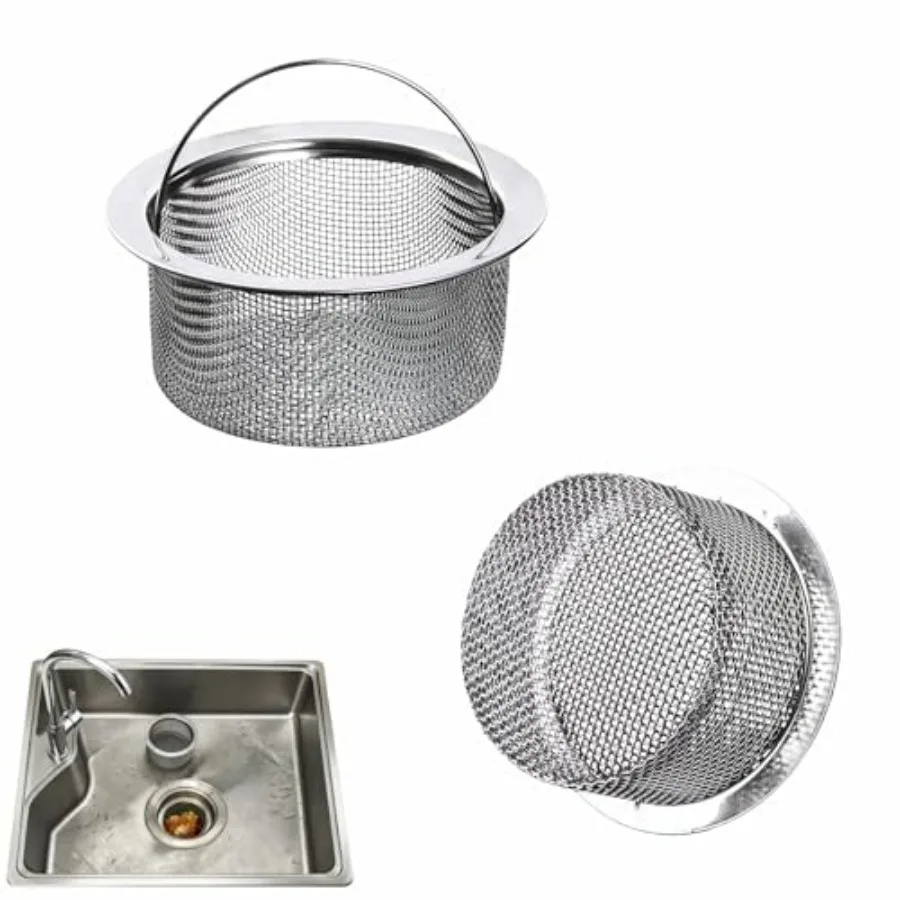 Stainless Steel Kitchen Sink Strainer - Deep Cup Basket Design, 2-Pack, Upgraded Double-Layer Safety, Large Food Catcher, Fits
Stainless Steel Kitchen Sink Strainer - Deep Cup Basket Design, 2-Pack, Upgraded Double-Layer Safety, Large Food Catcher, Fits
