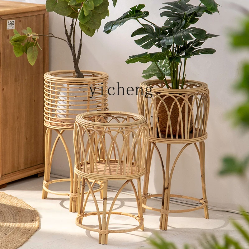 ZYA Nordic rattan straw flower basket wooden tall flower shelf living room homestay decoration green plant flower pot 
ZYA Nordic rattan straw flower basket wooden tall flower shelf living room homestay decoration green plant flower pot