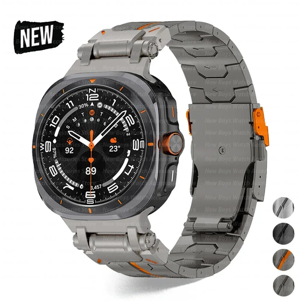 Титановый ремешок для Samsung Galaxy Watch Ultra 47 мм, браслет из нержавеющей стали с титановым разъемом для Galaxy watch 47 мм Ultra
Титановый ремешок для Samsung Galaxy Watch Ultra 47 мм, браслет из нержавеющей стали с титановым разъемом для Galaxy watch 47 мм Ultra