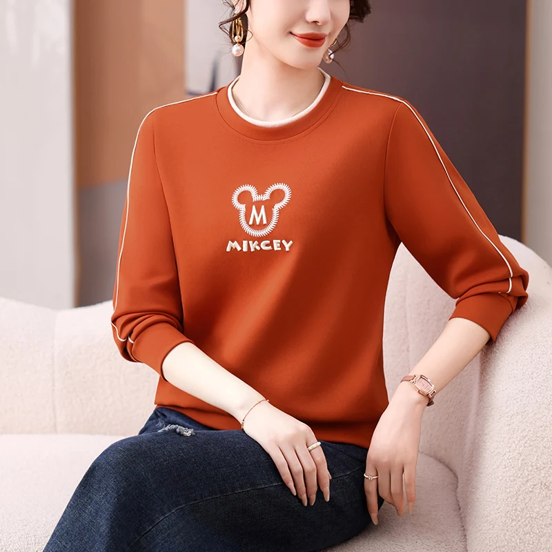 Women's Spring Autumn Long Sve round Ne Sweatirt Casual Top Letter Print Comfortable Polyester Cotton Blend Jaet
Women's Spring Autumn Long Sve round Ne Sweatirt Casual Top Letter Print Comfortable Polyester Cotton Blend Jaet