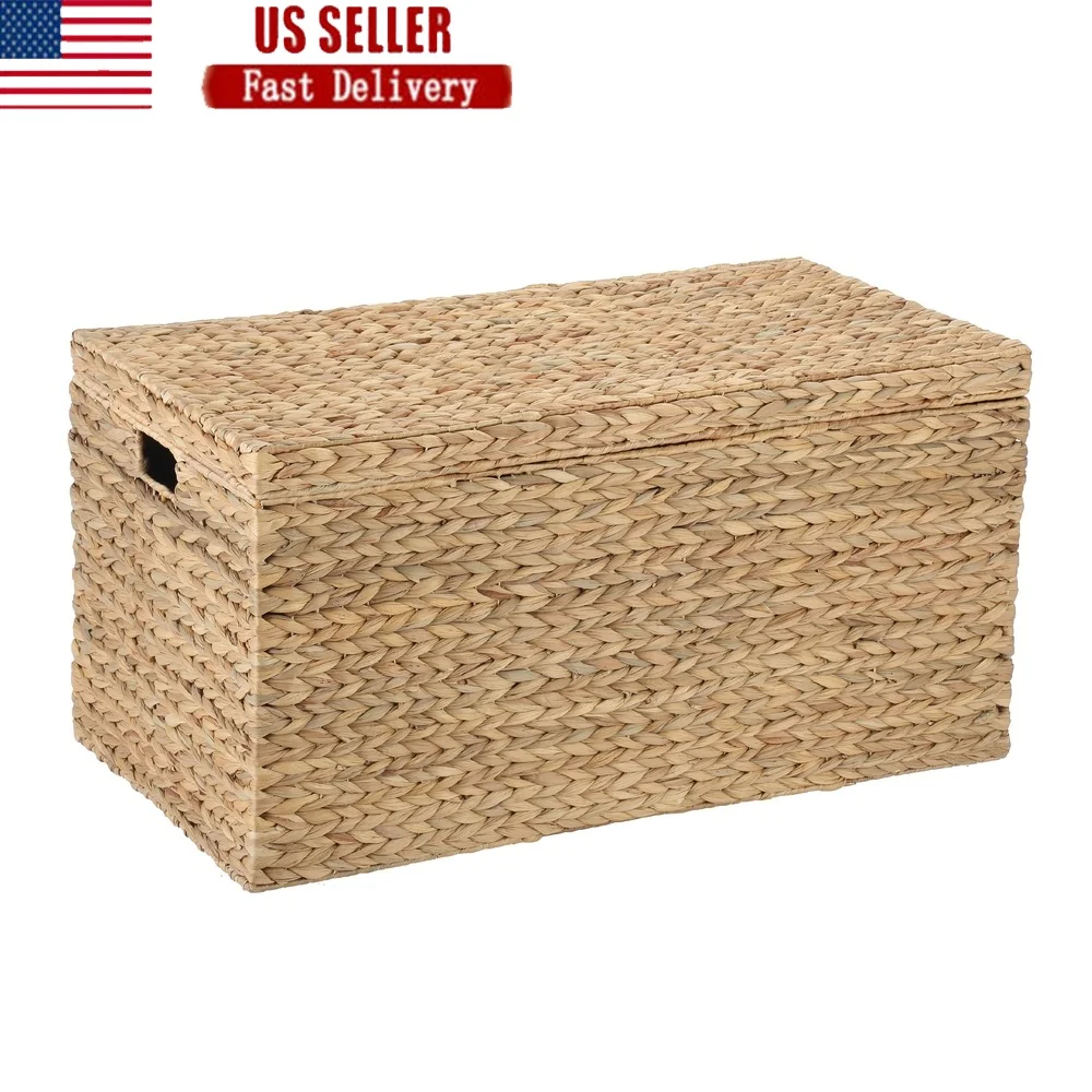 Large Water Hyacinth Storage Trunk Organizer with Handles Living Room Bedroom Entryway Home Storage Solution
Large Water Hyacinth Storage Trunk Organizer with Handles Living Room Bedroom Entryway Home Storage Solution
