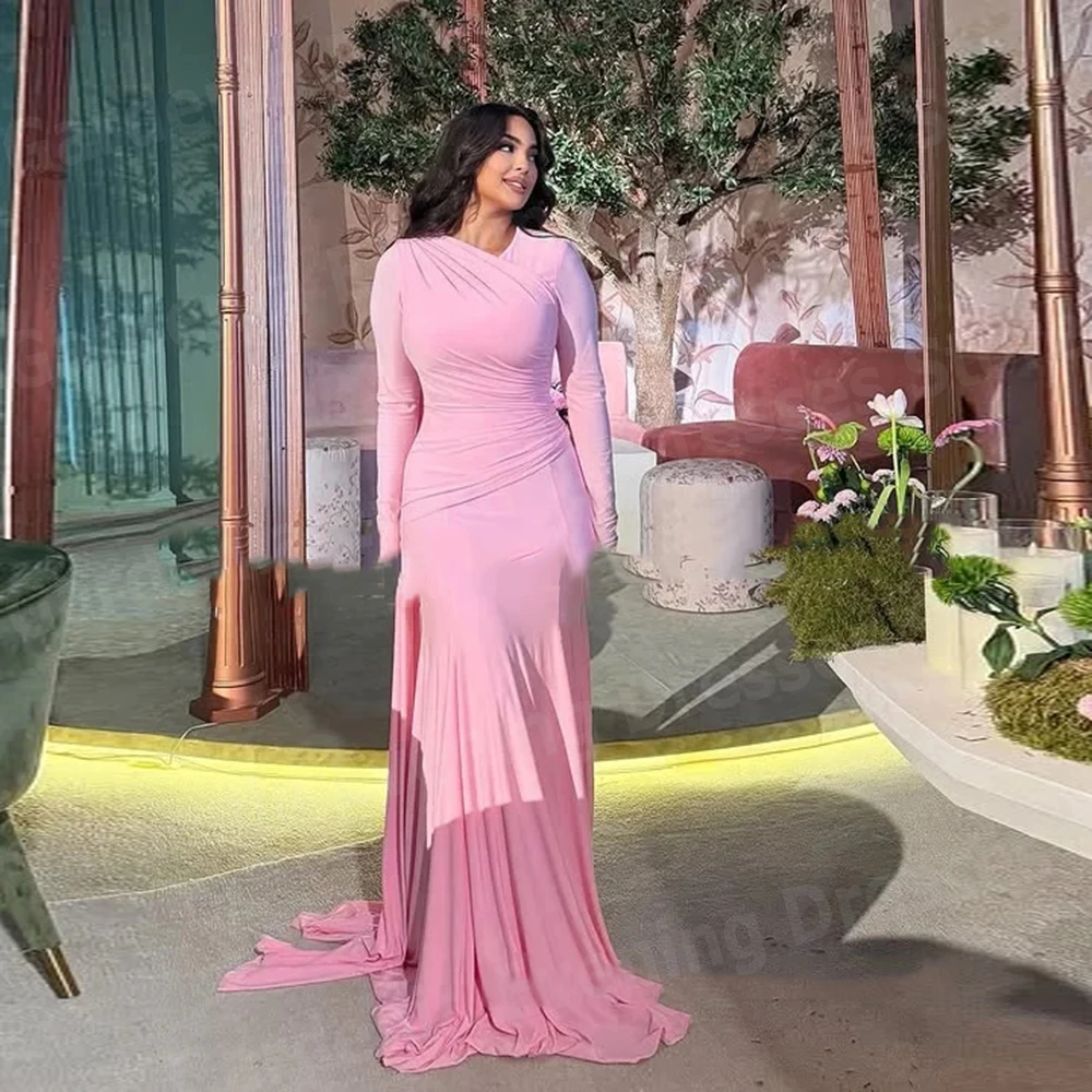 Graceful Mermaid Women's Evening Dresses Long Sleeve Prom Gowns Customized Pleated Formal Party Vestidos Para Mujer Elegantes
Graceful Mermaid Women's Evening Dresses Long Sleeve Prom Gowns Customized Pleated Formal Party Vestidos Para Mujer Elegantes