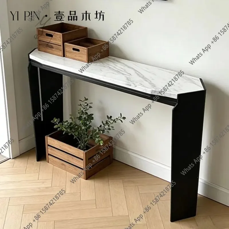 40 Nordic Simple Light Luxury Natural Marble Entrance Table Solid Wood Living Room Entry End View Table Against The Wall
40 Nordic Simple Light Luxury Natural Marble Entrance Table Solid Wood Living Room Entry End View Table Against The Wall