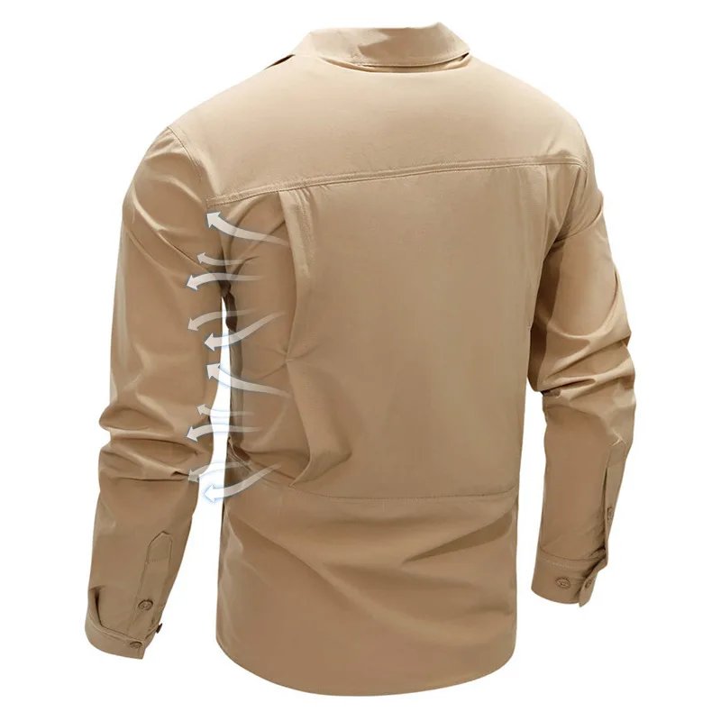 2026 Spring New Quick-drying Long-sleeved Shirt Thin Elastic Back Ventilated Big Pocket Shirt
2026 Spring New Quick-drying Long-sleeved Shirt Thin Elastic Back Ventilated Big Pocket Shirt