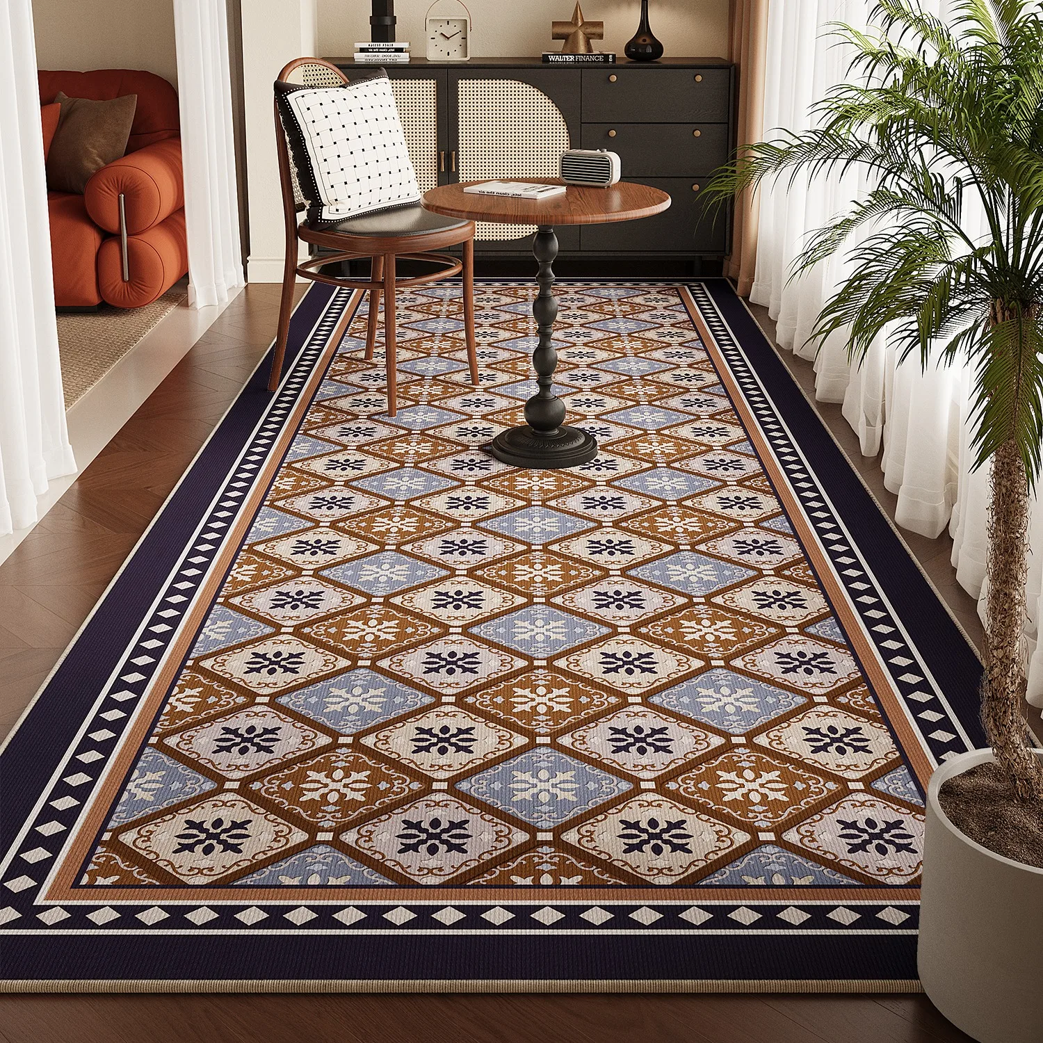 Balcony Carpet Non-slip Floor Mat Long Runner Rug Living Room Bedroom Carpets American Retro Style Brown Home Decoration Rugs 
Balcony Carpet Non-slip Floor Mat Long Runner Rug Living Room Bedroom Carpets American Retro Style Brown Home Decoration Rugs