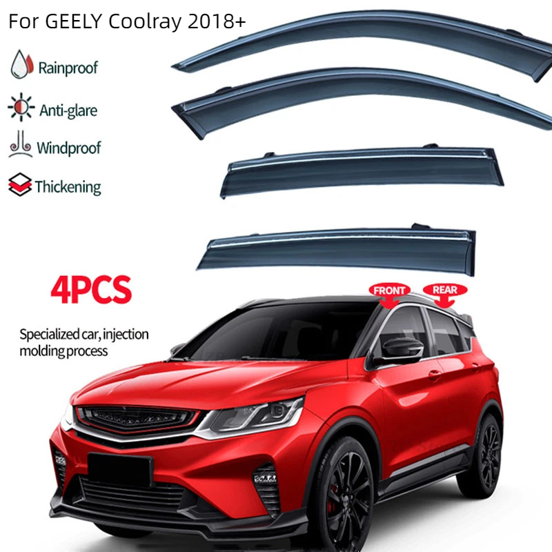 For GEELY Coolray 2018+ Window visors Rainwater prevention; Covering the sunlight; Anti fog; Snow prevention
For GEELY Coolray 2018+ Window visors Rainwater prevention; Covering the sunlight; Anti fog; Snow prevention