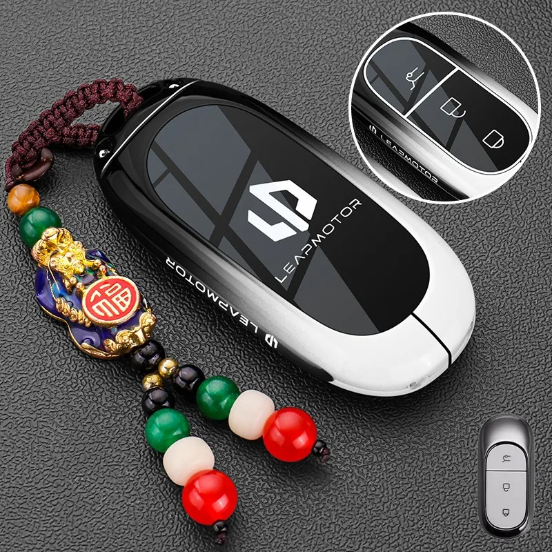 Premium Zinc Alloy Key Cover Case for Leapmotor C11/C10/C01/C16 (2024) - Protective Key Fob Shell Key Bag Chain
Premium Zinc Alloy Key Cover Case for Leapmotor C11/C10/C01/C16 (2024) - Protective Key Fob Shell Key Bag Chain