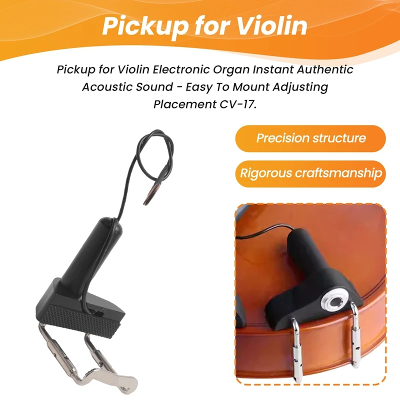 Pickup For Violin Electronic Organ Instant Authentic Acoustic Sound - Easy To Mount Adjusting Placement CV-17
Pickup For Violin Electronic Organ Instant Authentic Acoustic Sound - Easy To Mount Adjusting Placement CV-17