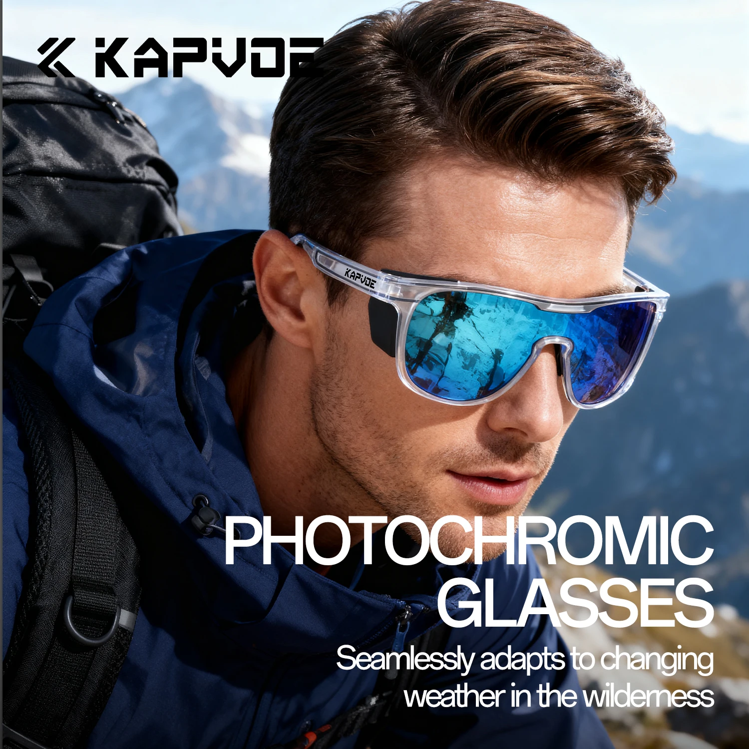 KAPVOE HD Photochromic Hiking Sunglasses Stylish Outdoor Sports Cycling Sunglasses Windproof Running Picnics Driving Glasses
KAPVOE HD Photochromic Hiking Sunglasses Stylish Outdoor Sports Cycling Sunglasses Windproof Running Picnics Driving Glasses