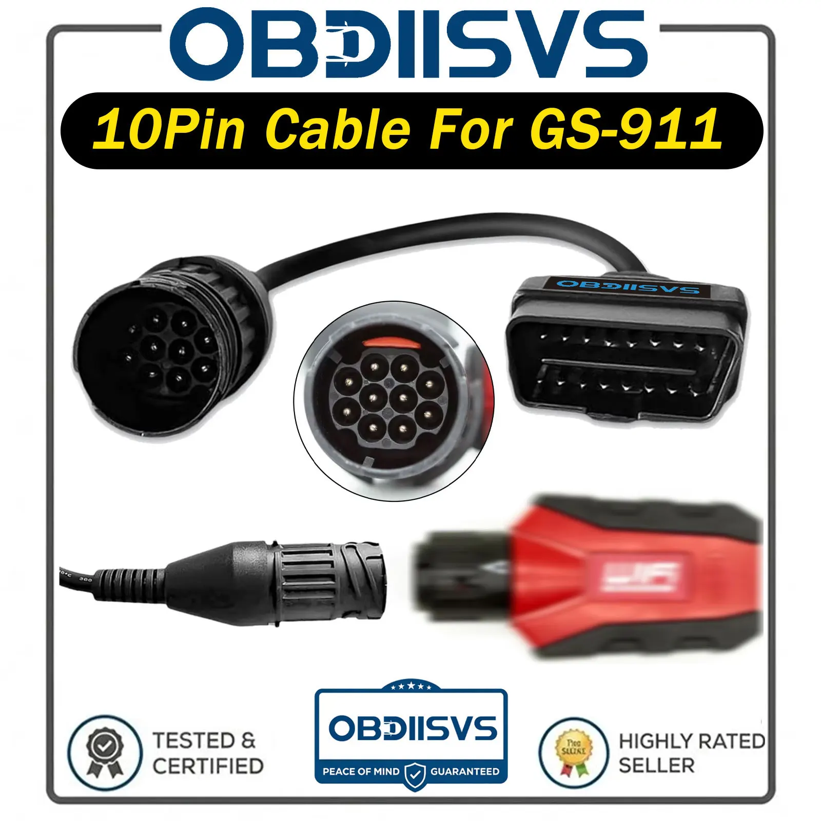 OBD2 Diagnostic Cable for GS-911 OBD2 Scanner Tool 10Pin to 16Pin for GS-911 WiFi Scanner Tool Connector OBD2 Adapter Cable
OBD2 Diagnostic Cable for GS-911 OBD2 Scanner Tool 10Pin to 16Pin for GS-911 WiFi Scanner Tool Connector OBD2 Adapter Cable