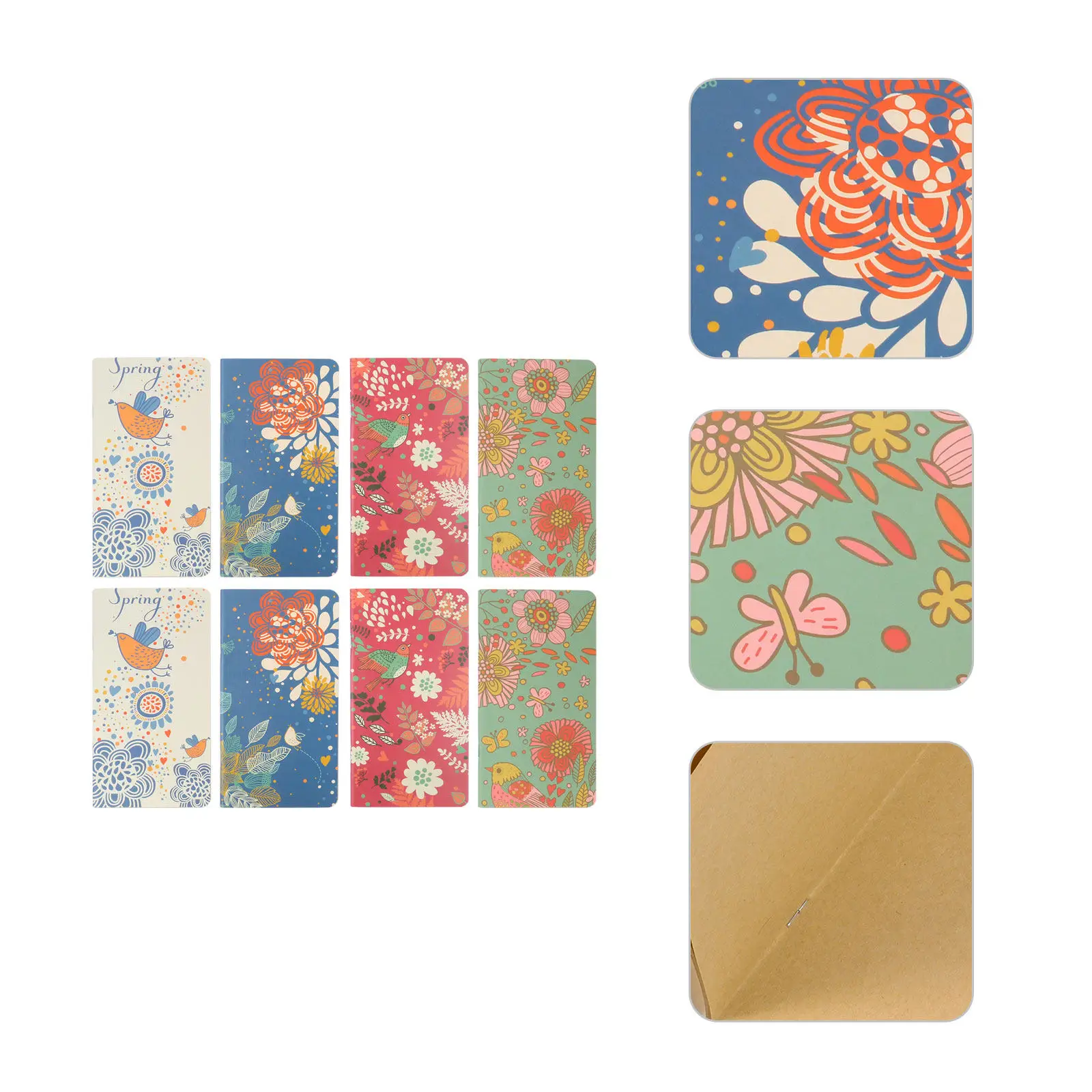 8Pcs Elegant Flower Bird Pattern Notepad Blank Paper Writing Notebook for Creative Writing Office School Home Use Travel
8Pcs Elegant Flower Bird Pattern Notepad Blank Paper Writing Notebook for Creative Writing Office School Home Use Travel