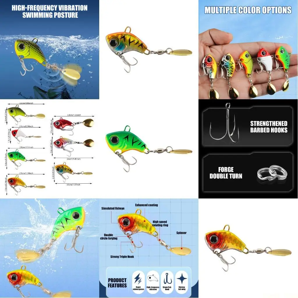 U2JB 5Pcs Fishing Lure Spinner Baits Fishing Lures with Hook Sequins Artificial Baits
U2JB 5Pcs Fishing Lure Spinner Baits Fishing Lures with Hook Sequins Artificial Baits