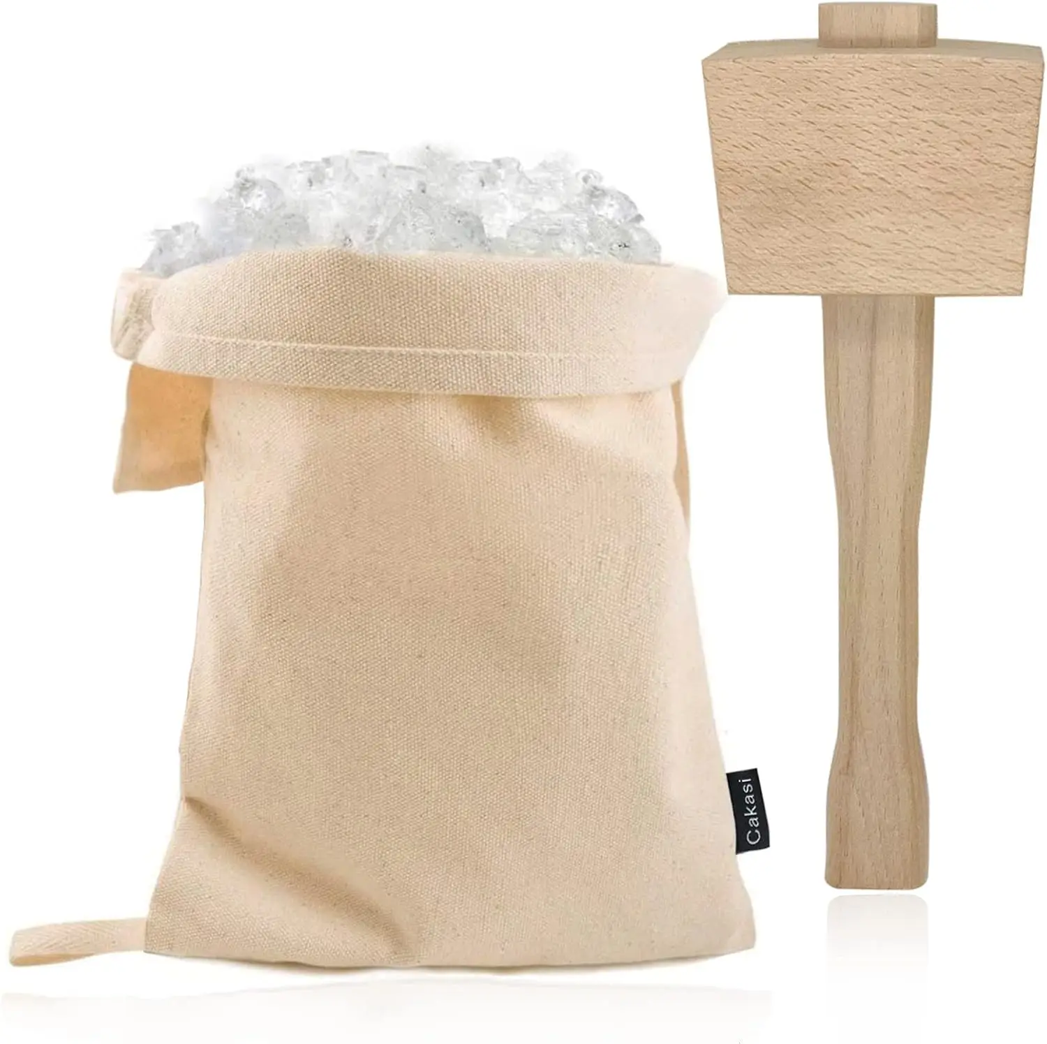 Wooden Ice Mallet & Canvas Bag Set for Crushed Ice - Home Bar Cocktail Tool
Wooden Ice Mallet & Canvas Bag Set for Crushed Ice - Home Bar Cocktail Tool