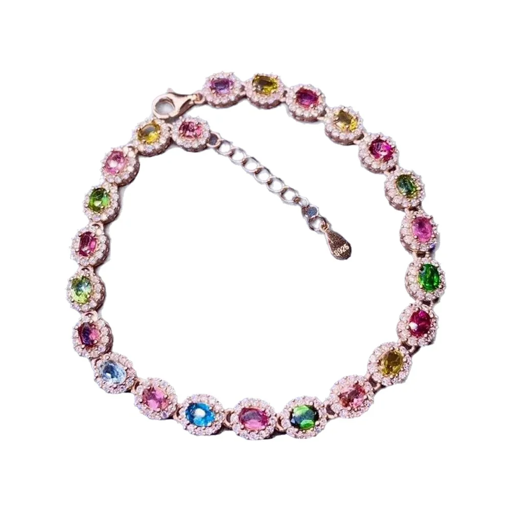 KJJEAXCMY-925 Sterling Silver Inlaid Gemstone Tourmaline Hand Bracelet for Women, Fine Jewelry, Popular Party, Birthday Gift
KJJEAXCMY-925 Sterling Silver Inlaid Gemstone Tourmaline Hand Bracelet for Women, Fine Jewelry, Popular Party, Birthday Gift