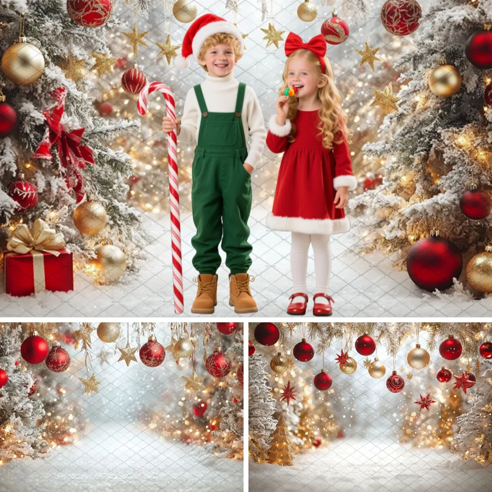 Golden Christmas Wonderland Forest Photography Background Red Xmas Balls Snowflake Backdrop Winter Kids Birthday Photo Studio
Golden Christmas Wonderland Forest Photography Background Red Xmas Balls Snowflake Backdrop Winter Kids Birthday Photo Studio