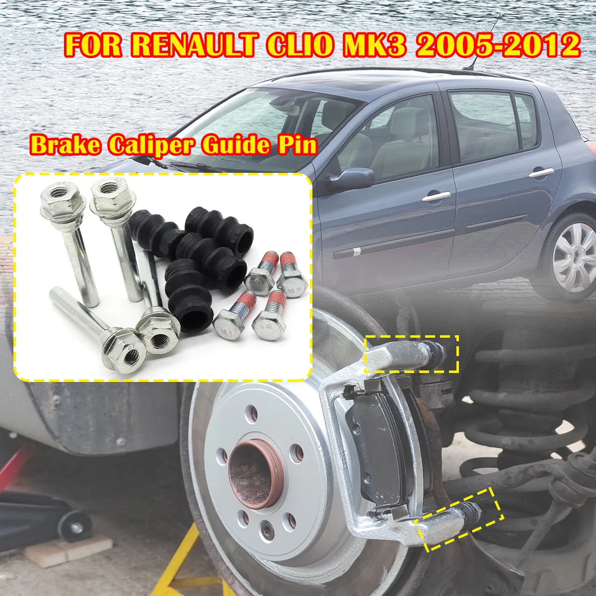 Left Right Brake Caliper Cylinder Slider Guide Pin FOR RENAULT CLIO MK3 05-2012 For Disc Housing Bolts Rubber Bush Boot Seal Kit
Left Right Brake Caliper Cylinder Slider Guide Pin FOR RENAULT CLIO MK3 05-2012 For Disc Housing Bolts Rubber Bush Boot Seal Kit