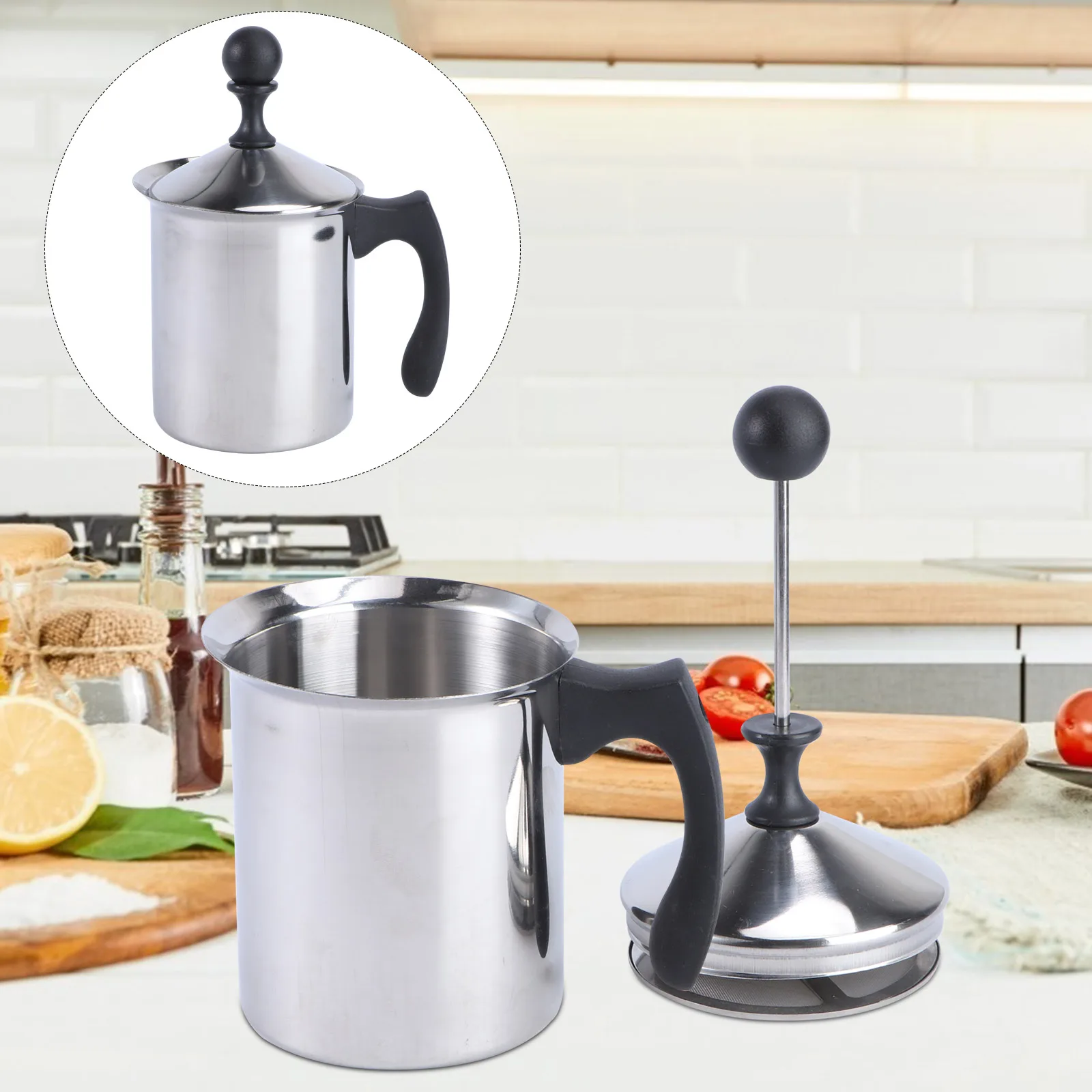 Manual Milk Frother 304 Stainless Steel Easy Use Repeatable Wash Low Noise Ergonomic H Coffee Kitchen Tool Silver H held
Manual Milk Frother 304 Stainless Steel Easy Use Repeatable Wash Low Noise Ergonomic H Coffee Kitchen Tool Silver H held
