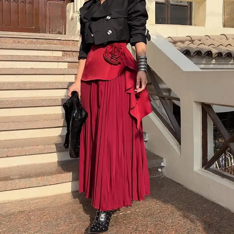 Spring 2026 Fashionable Pleated Rose Half Skirt Women's Clothing Elegant Draped Gown Youthful Bridesmaid's Dress Casual Wear
Spring 2026 Fashionable Pleated Rose Half Skirt Women's Clothing Elegant Draped Gown Youthful Bridesmaid's Dress Casual Wear