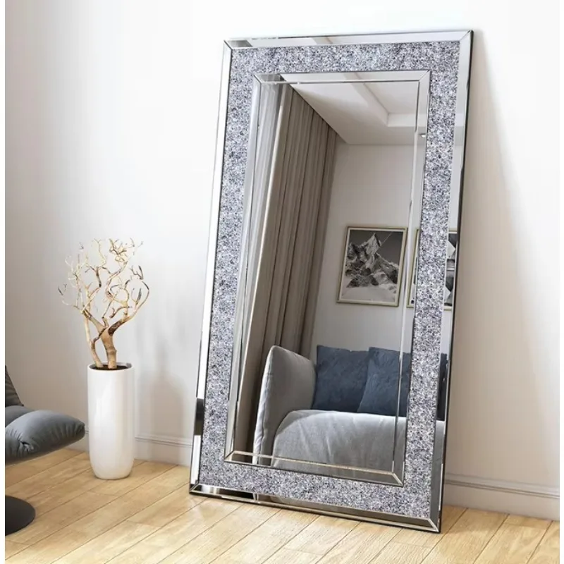 High quality full length body bracket hanging decorative mirror large crystal diamond floor wall decorative mirror
High quality full length body bracket hanging decorative mirror large crystal diamond floor wall decorative mirror