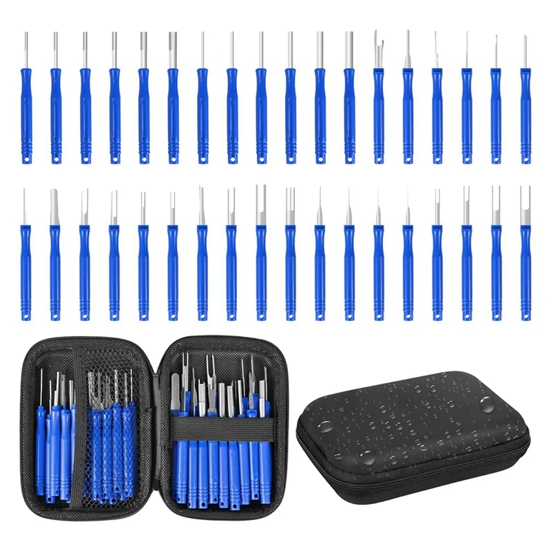 Terminal Removal Tool Kit 36 Pcs Depinning Tool Electrical Connector Pin Removal Tool Kit Pin Extractor Tool Set
Terminal Removal Tool Kit 36 Pcs Depinning Tool Electrical Connector Pin Removal Tool Kit Pin Extractor Tool Set