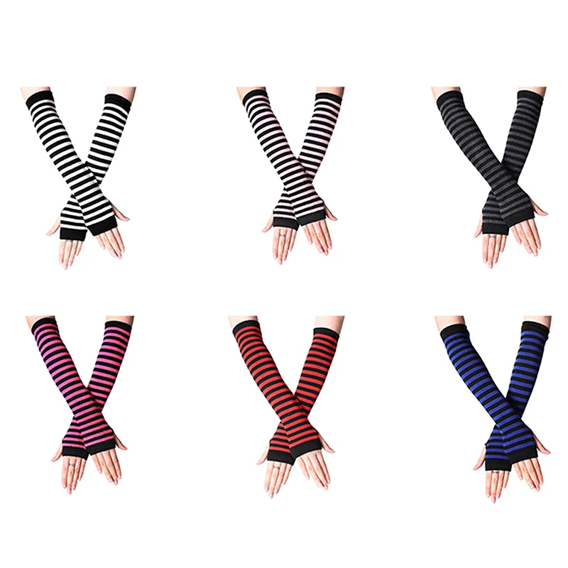 Winter Warm Long Sleeve Gloves for Men And Women Fingerless Stripe Knitted Elbow Mittens with Elastic Wrist Outdoor Fashion
Winter Warm Long Sleeve Gloves for Men And Women Fingerless Stripe Knitted Elbow Mittens with Elastic Wrist Outdoor Fashion