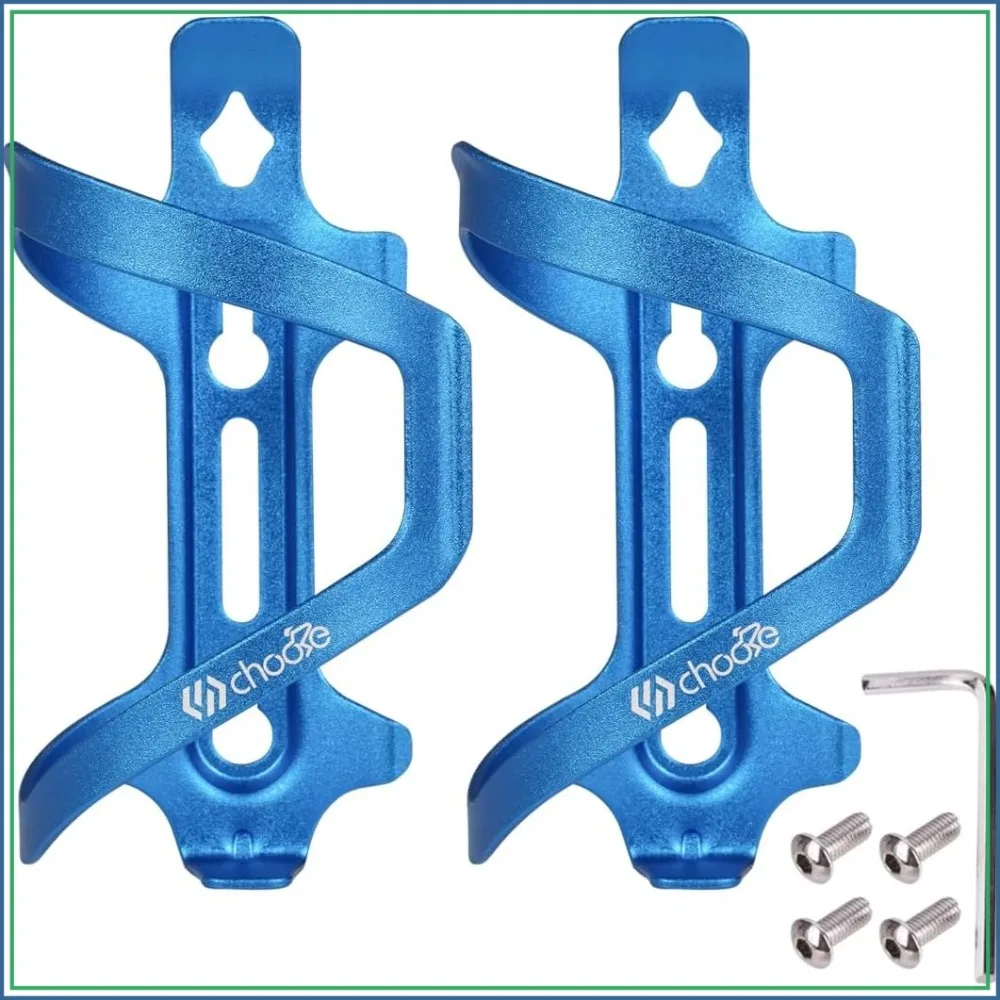 Aluminum Bike Water Bottle Cage 2-Pack, Secure Hold for Road & Mountain Bikes, Blue
Aluminum Bike Water Bottle Cage 2-Pack, Secure Hold for Road & Mountain Bikes, Blue