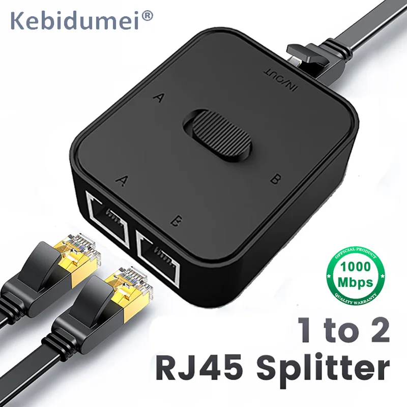2 Port Gigabit Network Switch 1000Mbps Cate 6 RJ45 Splitter Extender Ethernet Adapter Power Free 1-in-2-out 2-in-1-out Connector
2 Port Gigabit Network Switch 1000Mbps Cate 6 RJ45 Splitter Extender Ethernet Adapter Power Free 1-in-2-out 2-in-1-out Connector