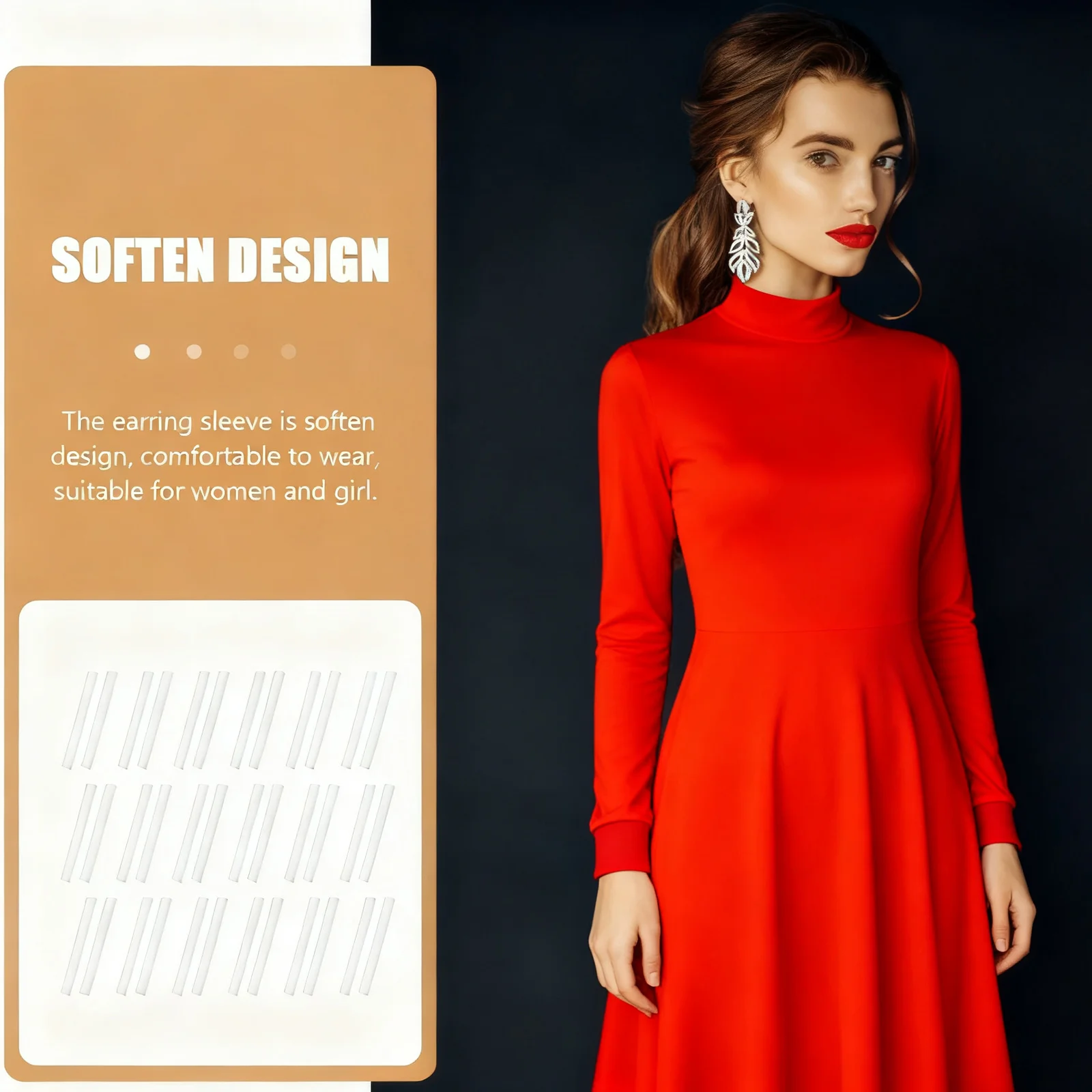 50Pairs Ear Stud Sleeves with Soften Silicone Protection for Sensitive Ears Reliable Fit Lightweight Secure Easy Installation
50Pairs Ear Stud Sleeves with Soften Silicone Protection for Sensitive Ears Reliable Fit Lightweight Secure Easy Installation