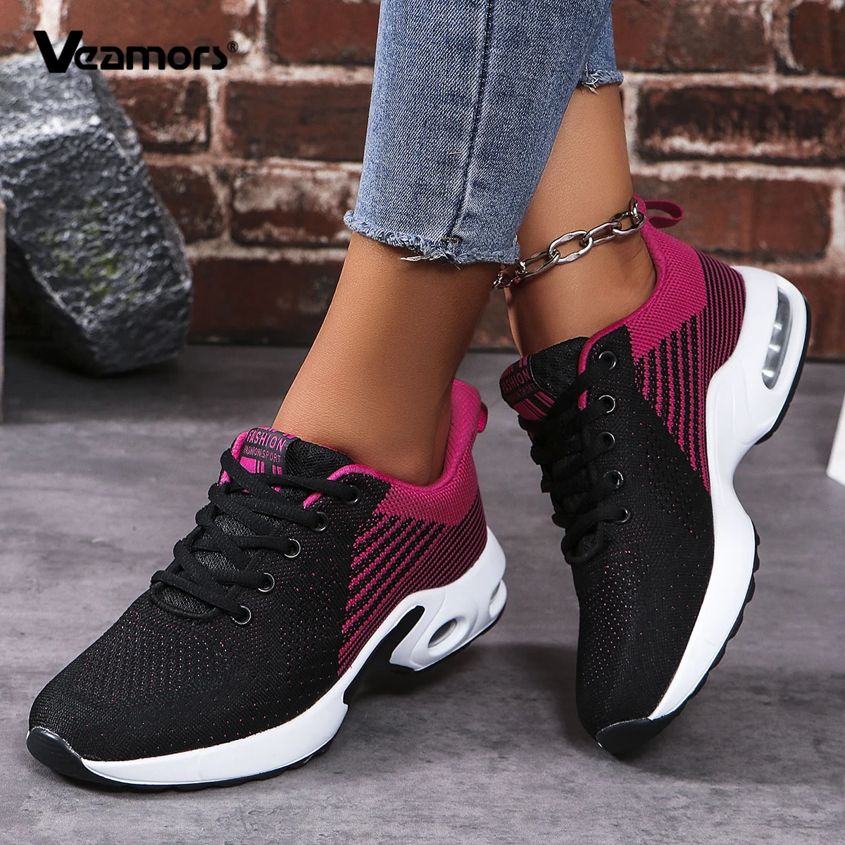 Женские кроссовки на воздушной подушке, повседневная спортивная обувь с дышащей сеткой, женские вязаные кроссовки для бега, кроссовки для бега на открытом воздухе
Женские кроссовки на воздушной подушке, повседневная спортивная обувь с дышащей сеткой, женские вязаные кроссовки для бега, кроссовки для бега на открытом воздухе