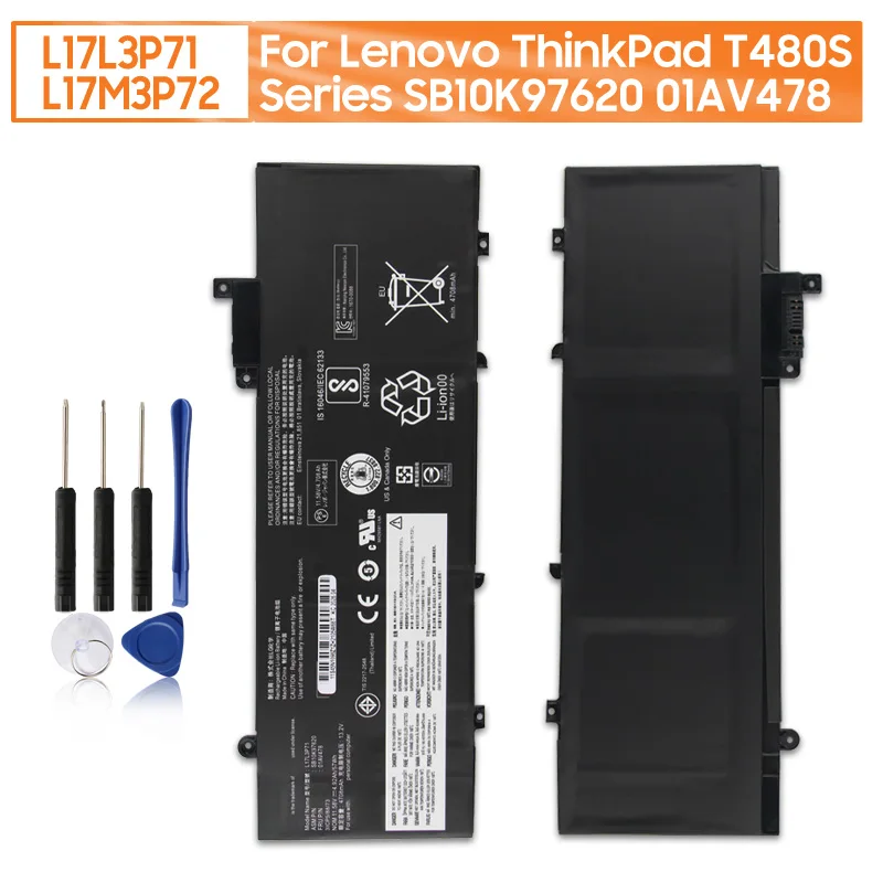 Hight Quality L17L3P71 L17M3P72 Replacement Battery For Lenovo ThinkPad T480S Series SB10K97620 SB10K97622 01AV478 4708mAh
Hight Quality L17L3P71 L17M3P72 Replacement Battery For Lenovo ThinkPad T480S Series SB10K97620 SB10K97622 01AV478 4708mAh