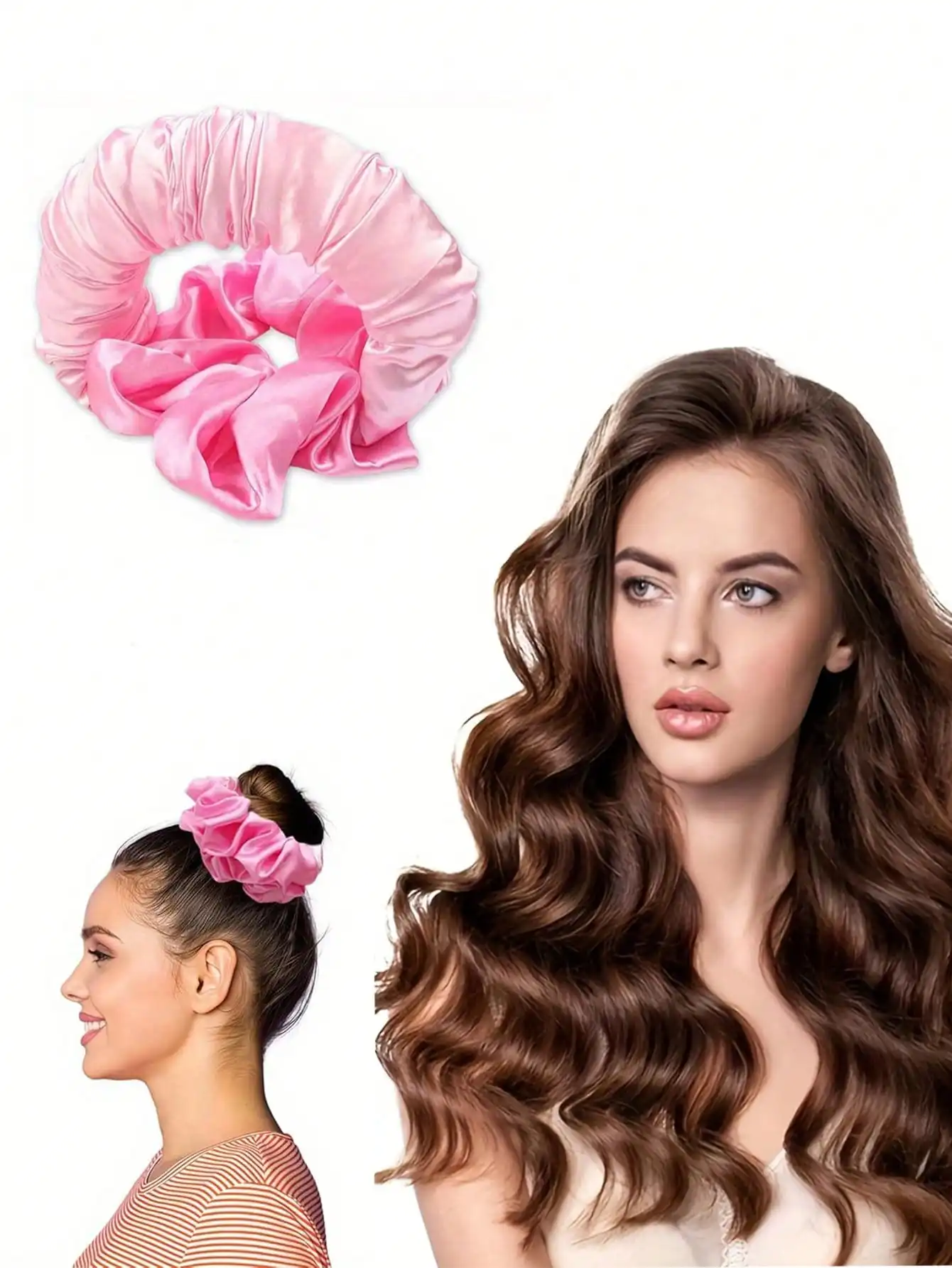 1pc Satin No-Heat Hair Curler, Women's No-Heat Hair Curling Headband - Soft Sleep Hair Scrunchie, Can Create Night Curls And Waves, Heatless Hair Accessory, Elegant Hairstyling Tool, Teacher's Gift, Summer Essential (Black/White/Pink/Brown/Purple),Festiva
1pc Satin No-Heat Hair Curler, Women's No-Heat Hair Curling Headband - Soft Sleep Hair Scrunchie, Can Create Night Curls And Waves, Heatless Hair Accessory, Elegant Hairstyling Tool, Teacher's Gift, Summer Essential (Black/White/Pink/Brown/Purple),Festiva