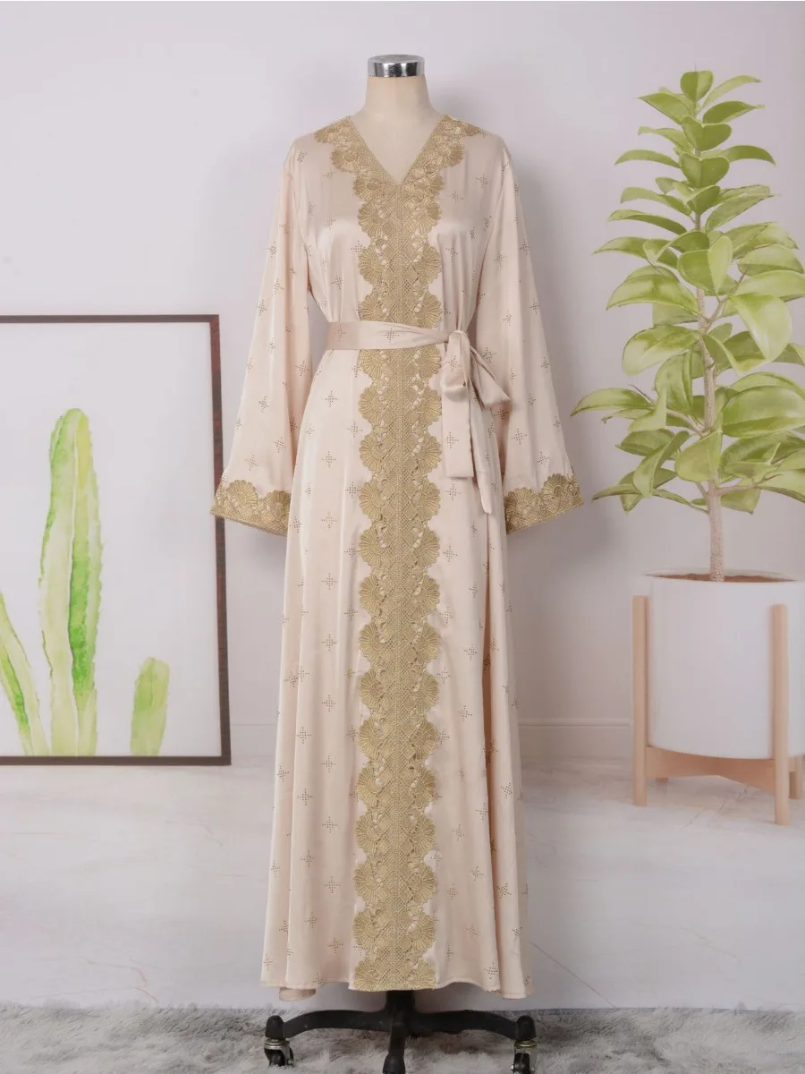 Eid Arab Muslim Party Dress Women Abaya Diamond Lace-up Jalabiya Long Dresses Morocco Kaftan Vestidos Dubai Ramadan Gown Robe
Eid Arab Muslim Party Dress Women Abaya Diamond Lace-up Jalabiya Long Dresses Morocco Kaftan Vestidos Dubai Ramadan Gown Robe