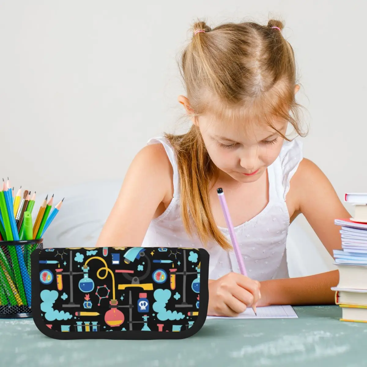 Chemistry Lab Science Equipment Pattern Pencil Case Pencil Pouch Large Storage Pen Box Pencil Bag for Students School
Chemistry Lab Science Equipment Pattern Pencil Case Pencil Pouch Large Storage Pen Box Pencil Bag for Students School