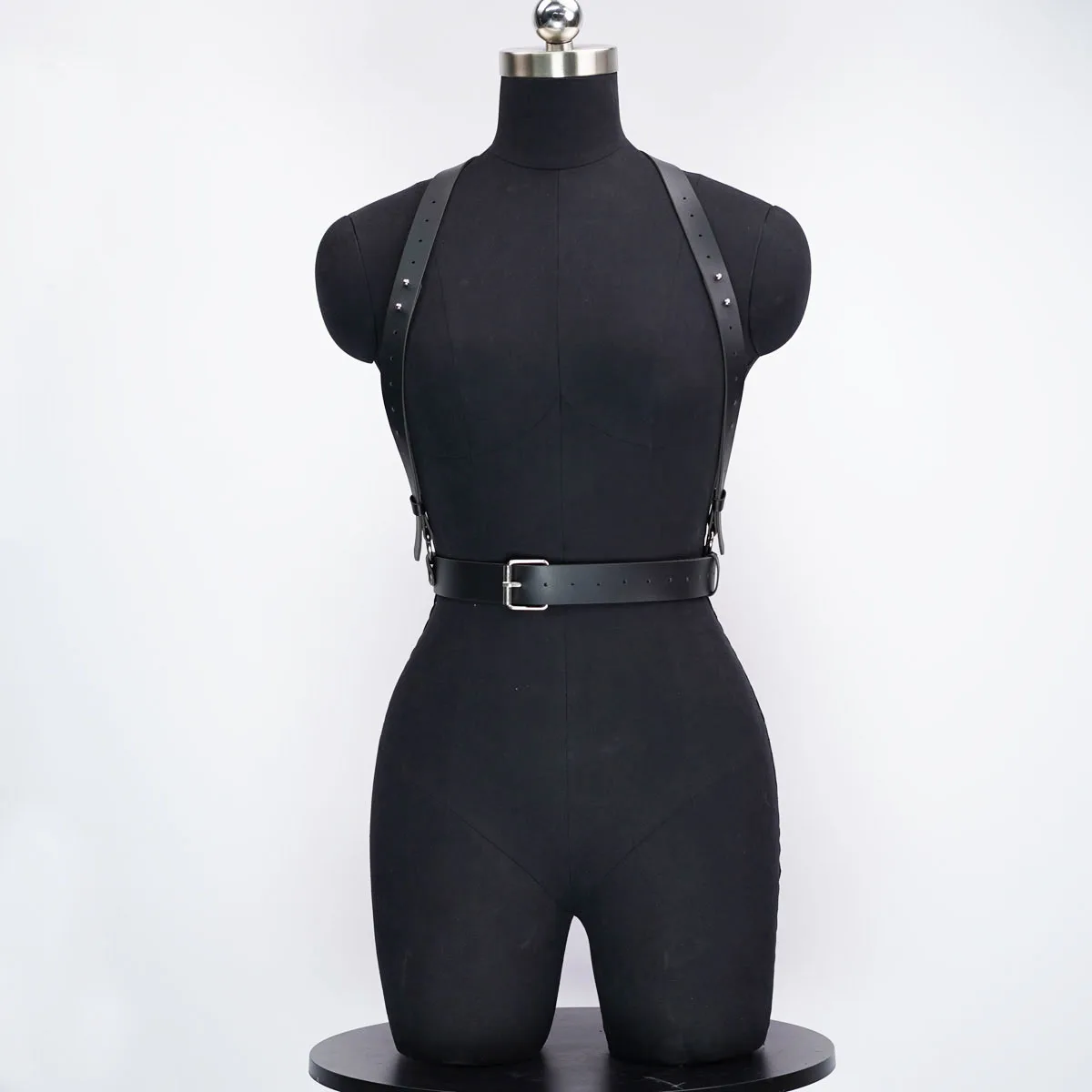 Черный готический пояс-корсет — регулируемые ремни из искусственной кожи для женской моды
Черный готический пояс-корсет — регулируемые ремни из искусственной кожи для женской моды