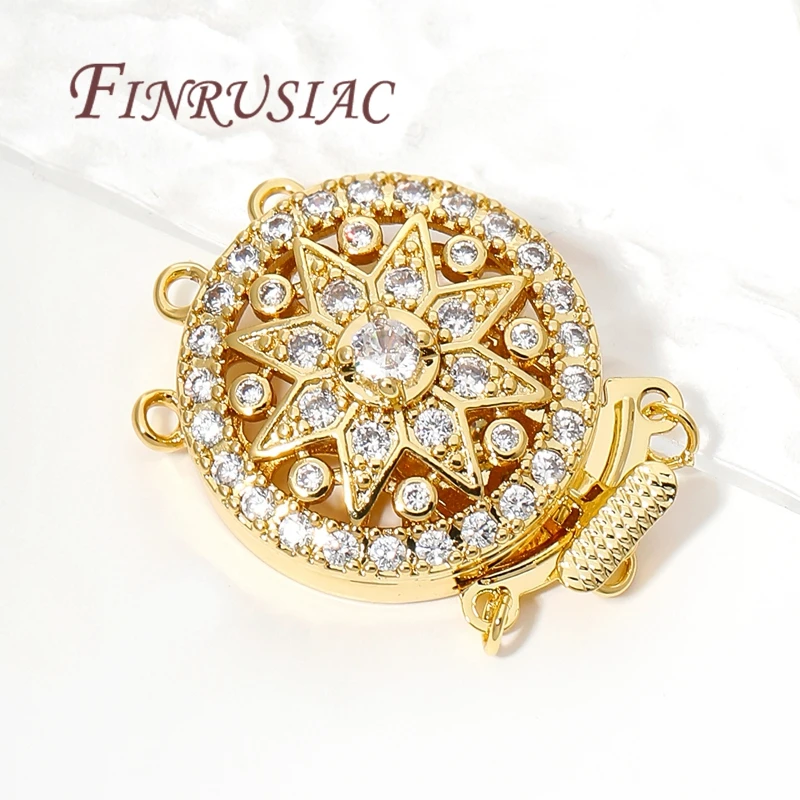 18K Real Gold Plated Brass with Zircon Bracelet Clasps,Connectors For Jewelry Making DIY Necklace Fasteners For Bracelets
18K Real Gold Plated Brass with Zircon Bracelet Clasps,Connectors For Jewelry Making DIY Necklace Fasteners For Bracelets