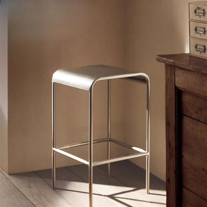 Silver Steel Bar Stool, Creative Nordic-Industrial Seat for Designer Stylish Home Counter & Café Bar Stools for Kitchen Chairs
Silver Steel Bar Stool, Creative Nordic-Industrial Seat for Designer Stylish Home Counter & Café Bar Stools for Kitchen Chairs