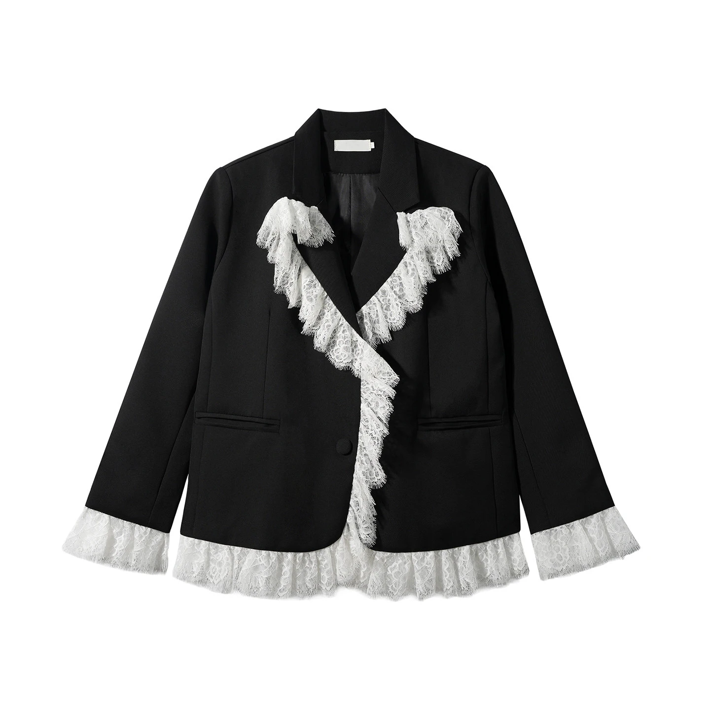 Vintage Lace Patchwork Outwear Women's Spring Autumn New Design Chic Elegant Lady Office Suit Jacket With French Style Tops
Vintage Lace Patchwork Outwear Women's Spring Autumn New Design Chic Elegant Lady Office Suit Jacket With French Style Tops