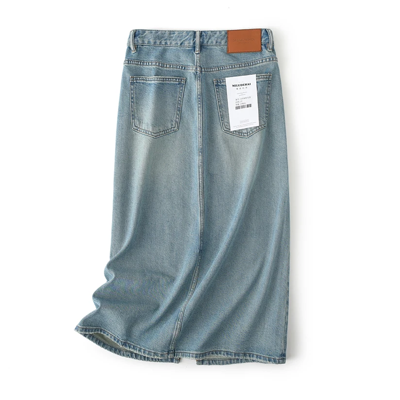 Юбка А-силуэта с высокой талией, джинсовая, с разрезом, винтажная, синяя, женская, повседневная, премиум-класса, из смесового хлопка
Юбка А-силуэта с высокой талией, джинсовая, с разрезом, винтажная, синяя, женская, повседневная, премиум-класса, из смесового хлопка