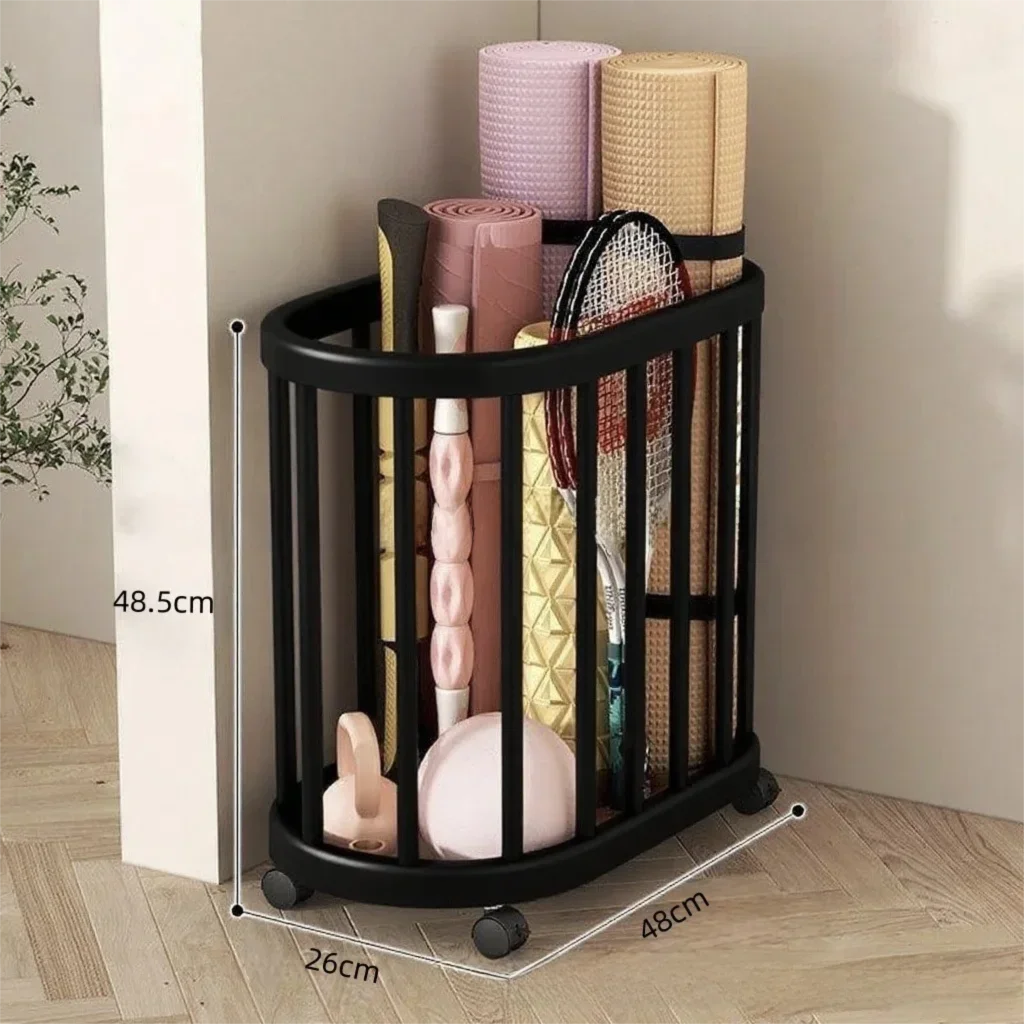Carbon steel pipe Yoga Mat Storage Basket Organizer Rack Home Use Portable with Wheels Household Toys & Sundries Storage Basket
Carbon steel pipe Yoga Mat Storage Basket Organizer Rack Home Use Portable with Wheels Household Toys & Sundries Storage Basket