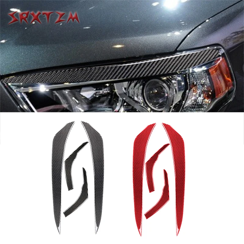 Carbon Fiber Headlights Eyebrows Eyelids Front Headlamps Trim Cover Sticker for Toyota 4Runner 2010-2020
Carbon Fiber Headlights Eyebrows Eyelids Front Headlamps Trim Cover Sticker for Toyota 4Runner 2010-2020