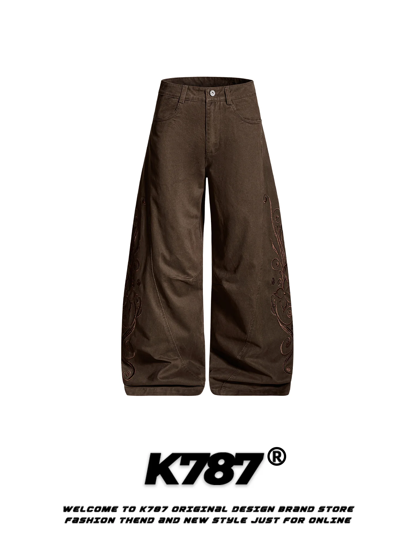K787 American Retro Embroidered Floral Side Pants Men's Loose Street Casual Slimming Floor-Length Wide Leg Trousers
K787 American Retro Embroidered Floral Side Pants Men's Loose Street Casual Slimming Floor-Length Wide Leg Trousers