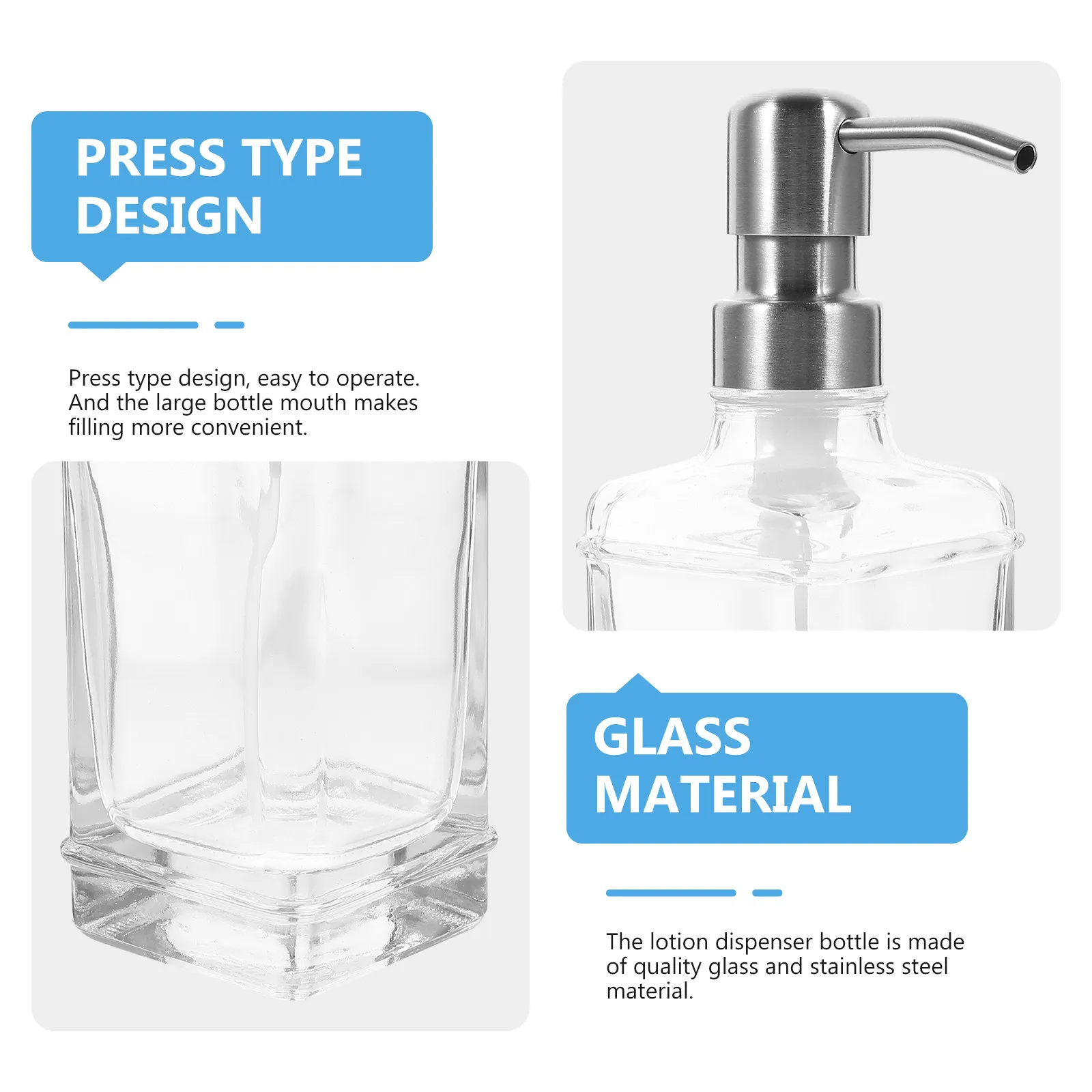 1Set Bathroom Lotion Bottle Dispenser Reusable Glass Shampoo Container Manual Pump for Home Hotel Kitchen Travel Use
1Set Bathroom Lotion Bottle Dispenser Reusable Glass Shampoo Container Manual Pump for Home Hotel Kitchen Travel Use