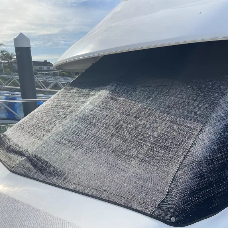 Anti-privacy UV yacht sunshade netting is used on the front and sides of the hull and is easy to install
Anti-privacy UV yacht sunshade netting is used on the front and sides of the hull and is easy to install