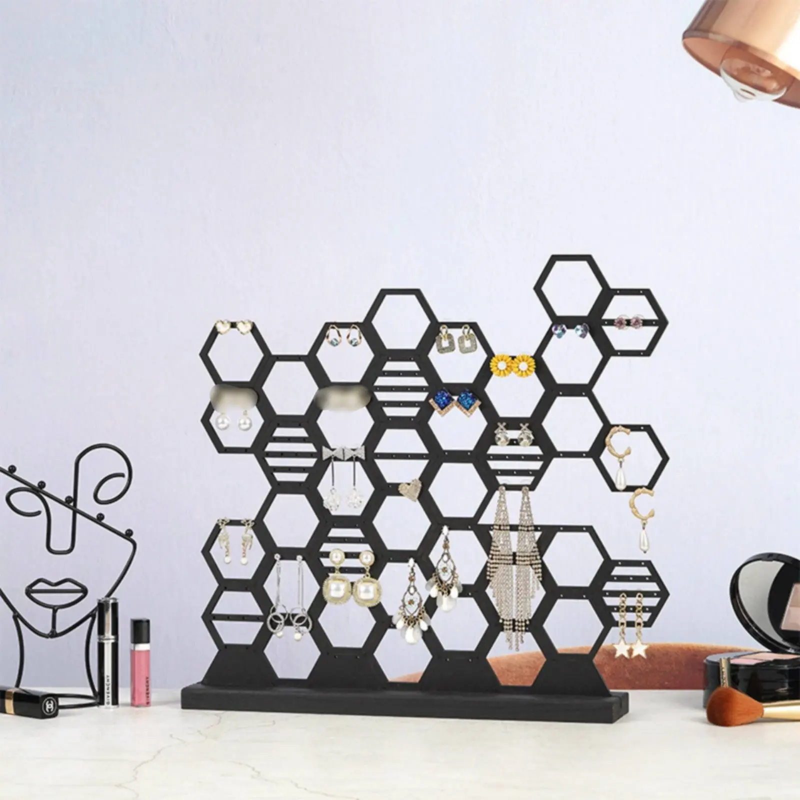 Honeycomb Earring Stand Portable Wooden Earring Holder Wooden Jewelry Display Rack Space Saving Honeycomb Jewelry Display
Honeycomb Earring Stand Portable Wooden Earring Holder Wooden Jewelry Display Rack Space Saving Honeycomb Jewelry Display