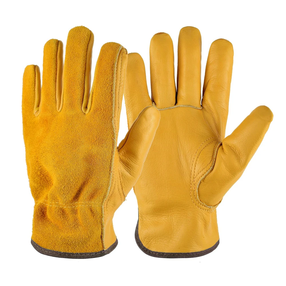 Premium Cowhide Riggers Leather Work Gloves Gardening Puncture Resistant Construction Welding Safety Working Gloves Men & Women
Premium Cowhide Riggers Leather Work Gloves Gardening Puncture Resistant Construction Welding Safety Working Gloves Men & Women