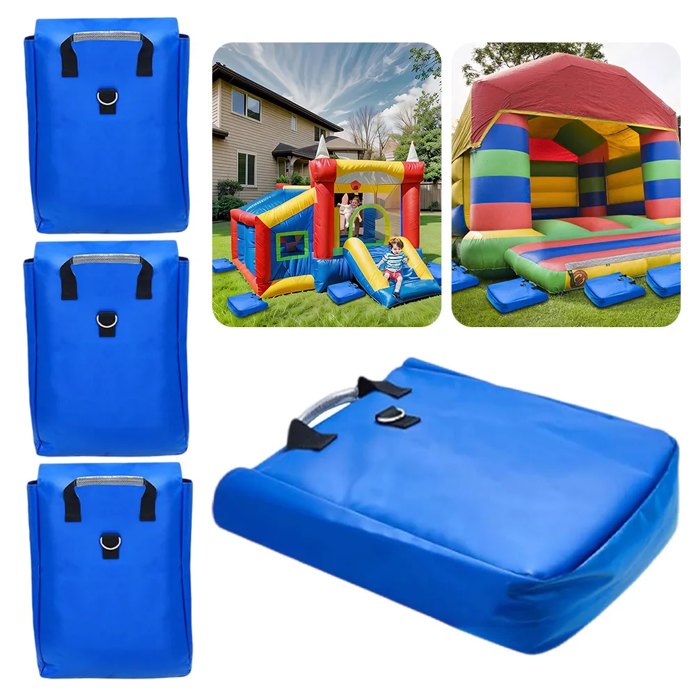 4 Pack Vinyl Sand Bags Anchor Safety Product with Handle Holds 55 Pound Capacity for Bounce House Inflatable Water Bounce House
4 Pack Vinyl Sand Bags Anchor Safety Product with Handle Holds 55 Pound Capacity for Bounce House Inflatable Water Bounce House