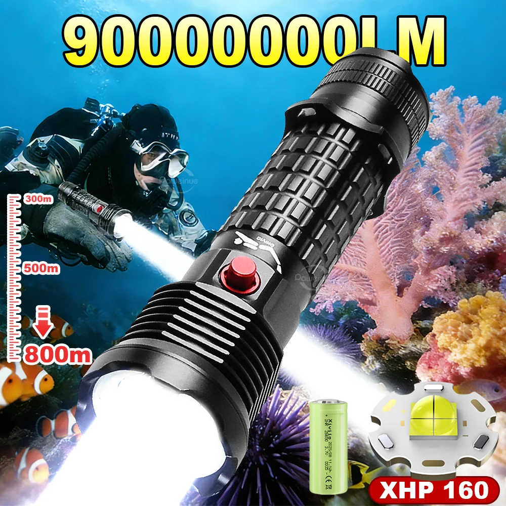 9000LM Обновление XHP160 Фонарик для дайвинга Мощный профессиональный подводный фонарь Перезаряжаемый фонарь для дайвинга IP8 Водонепроницаемая лампа для подводного плавания,фонарик мощный подводный фонарь рыбалка
9000LM Обновление XHP160 Фонарик для дайвинга Мощный профессиональный подводный фонарь Перезаряжаемый фонарь для дайвинга IP8 Водонепроницаемая лампа для подводного плавания,фонарик мощный подводный фонарь рыбалка