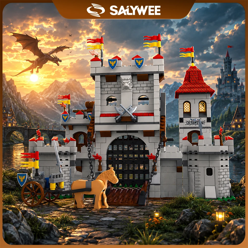 SALYWEE European Medieval Castles DIY Buillding Blocks, Knights Castle Guards Tower, Chessboard, Demon Castle, Holiday Gift Toys
SALYWEE European Medieval Castles DIY Buillding Blocks, Knights Castle Guards Tower, Chessboard, Demon Castle, Holiday Gift Toys