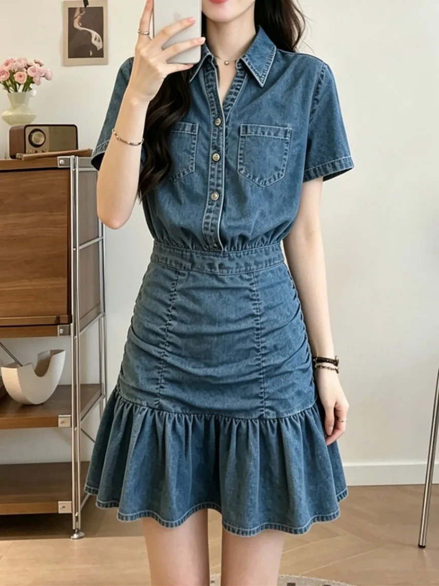 plus Size Casual Versatile Retro V-Neck Short Sleeve Waist-Cinching Dress Flattering A-Line Skirt for plus Size Women
plus Size Casual Versatile Retro V-Neck Short Sleeve Waist-Cinching Dress Flattering A-Line Skirt for plus Size Women