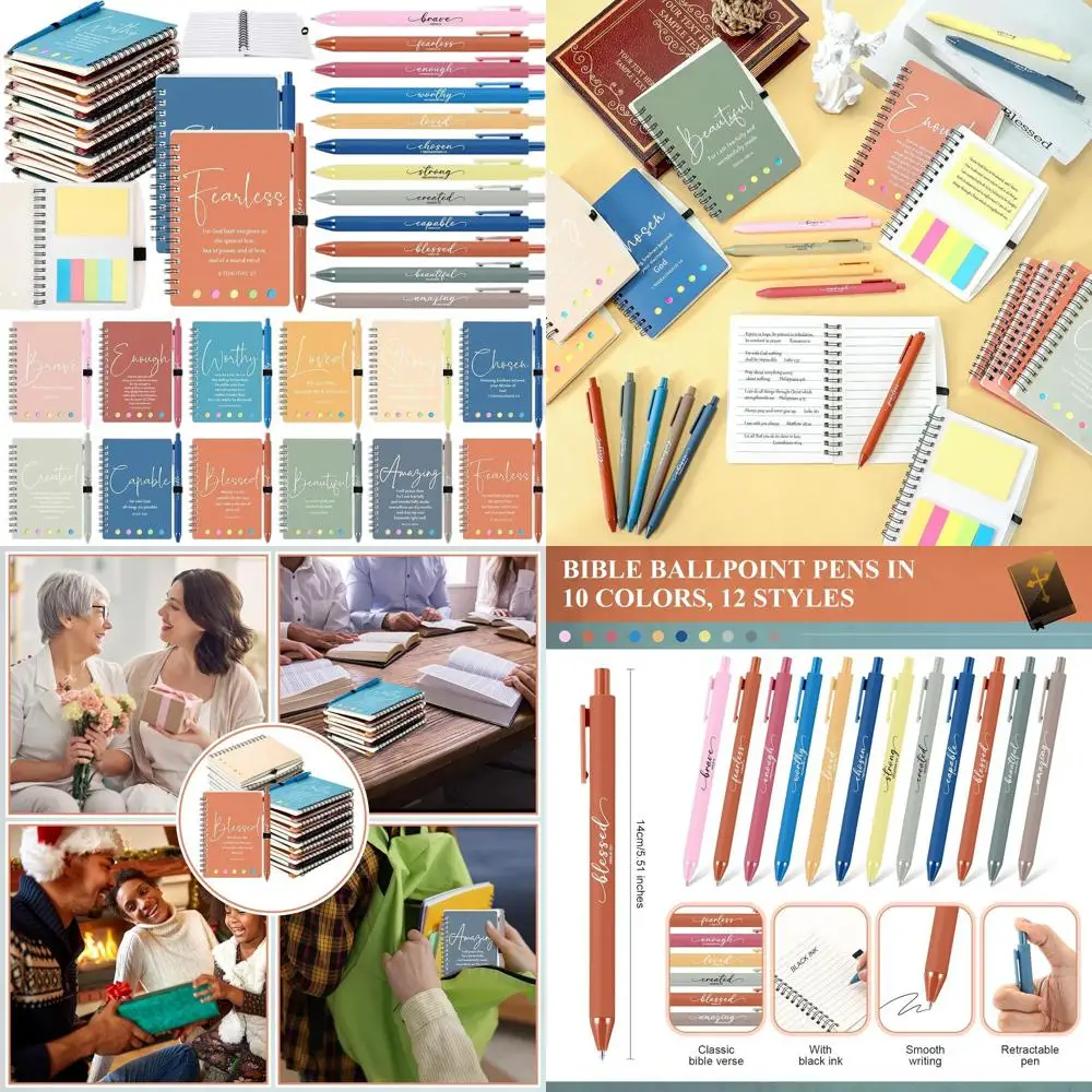 Bulk 60 Sets/120 Pcs Christian Prayer Journals with Bible Pen - Inspirational Scripture Notebooks for Church, Gifts for Men, Wom
Bulk 60 Sets/120 Pcs Christian Prayer Journals with Bible Pen - Inspirational Scripture Notebooks for Church, Gifts for Men, Wom